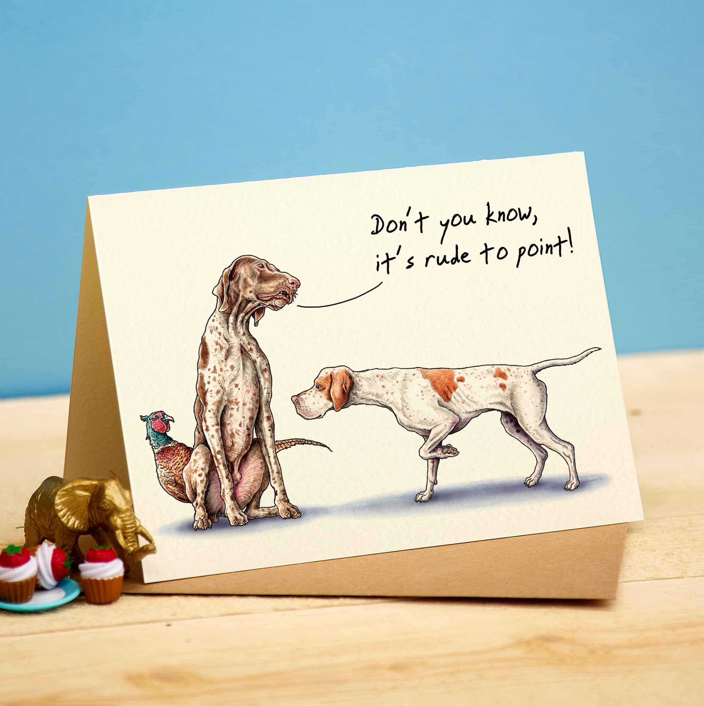 Rude To Point Card by Bewilderbeest