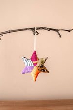 Carica l'immagine nel visualizzatore di Gallery, Upcycled Sari Hanging Star Decoration: Large
