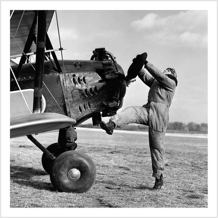 Pilot square blank greetings card