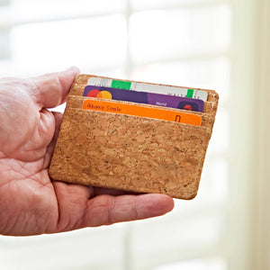 Natural Cork Credit Card Holder: Multi-Colored
