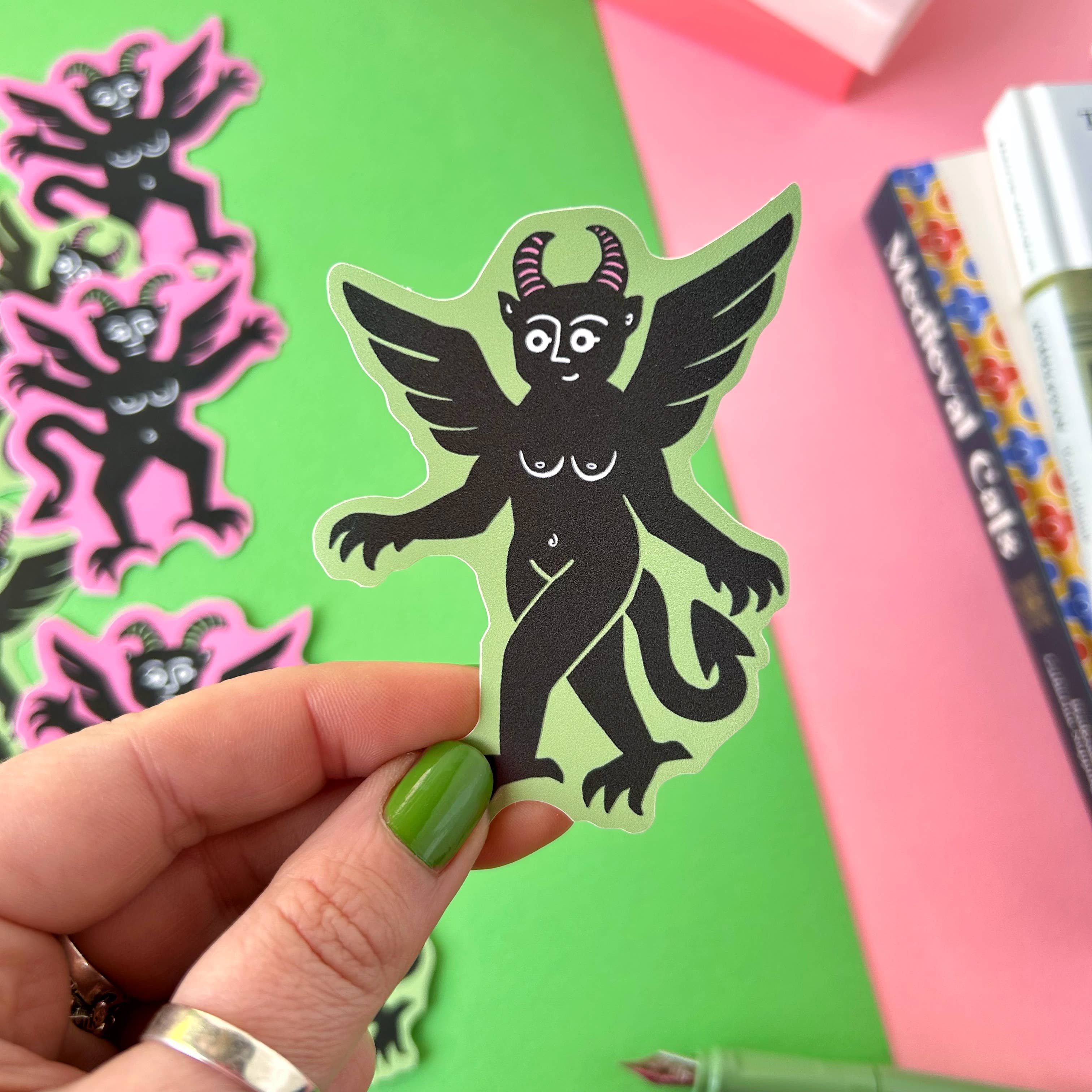 Green Devil Sticker