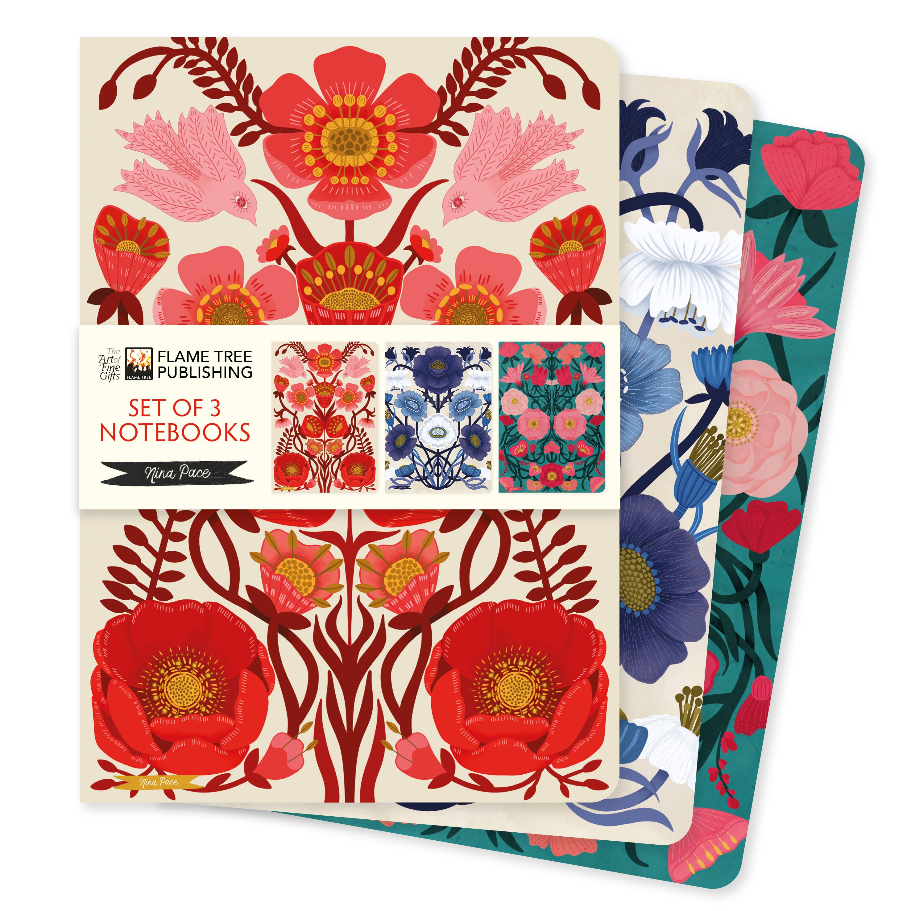 Nina Pace Set of 3 Standard Size Notebooks