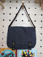 Load image into Gallery viewer, Vintage Canvas Messenger Bag - Black
