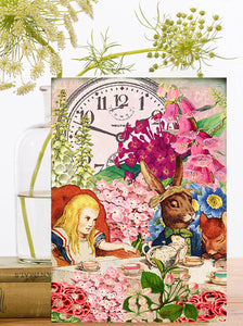 Alice In Wonderland Blank Greeting Card by Madame Treacle