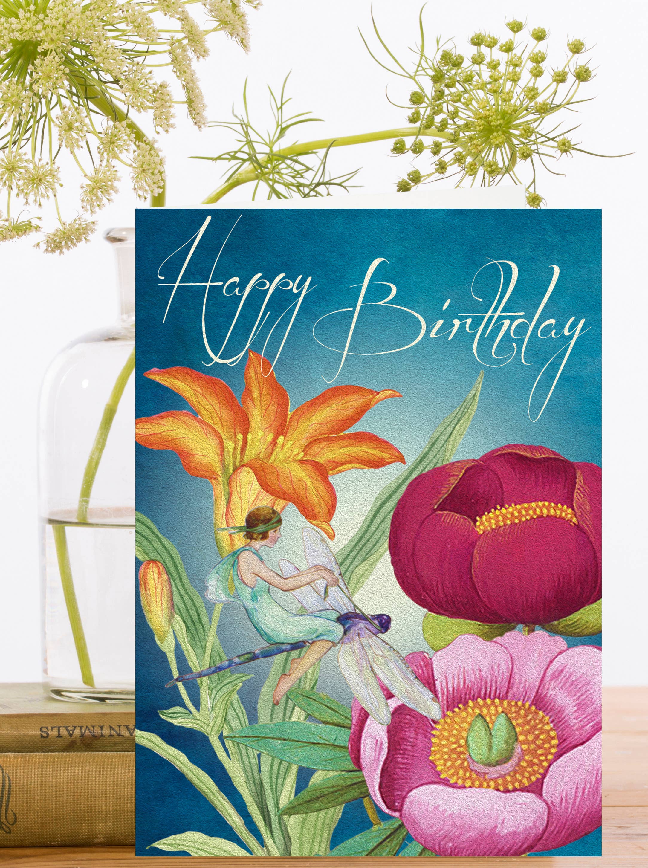 Amongst the Flowers Birthday card by Madame Treacle