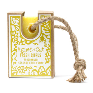Fresh Citrus soap on a rope
