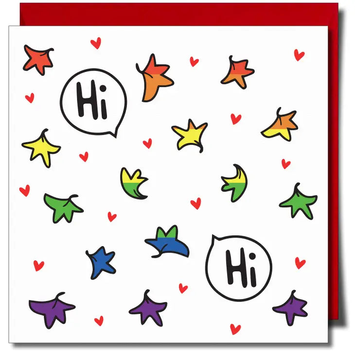 Hi greeting card influenced by Heartstopper