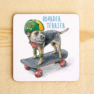 Boarder Terrier Coaster - Drinks Coaster