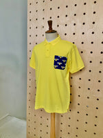 Load image into Gallery viewer, Bee Patch Pocket Yellow Polo
