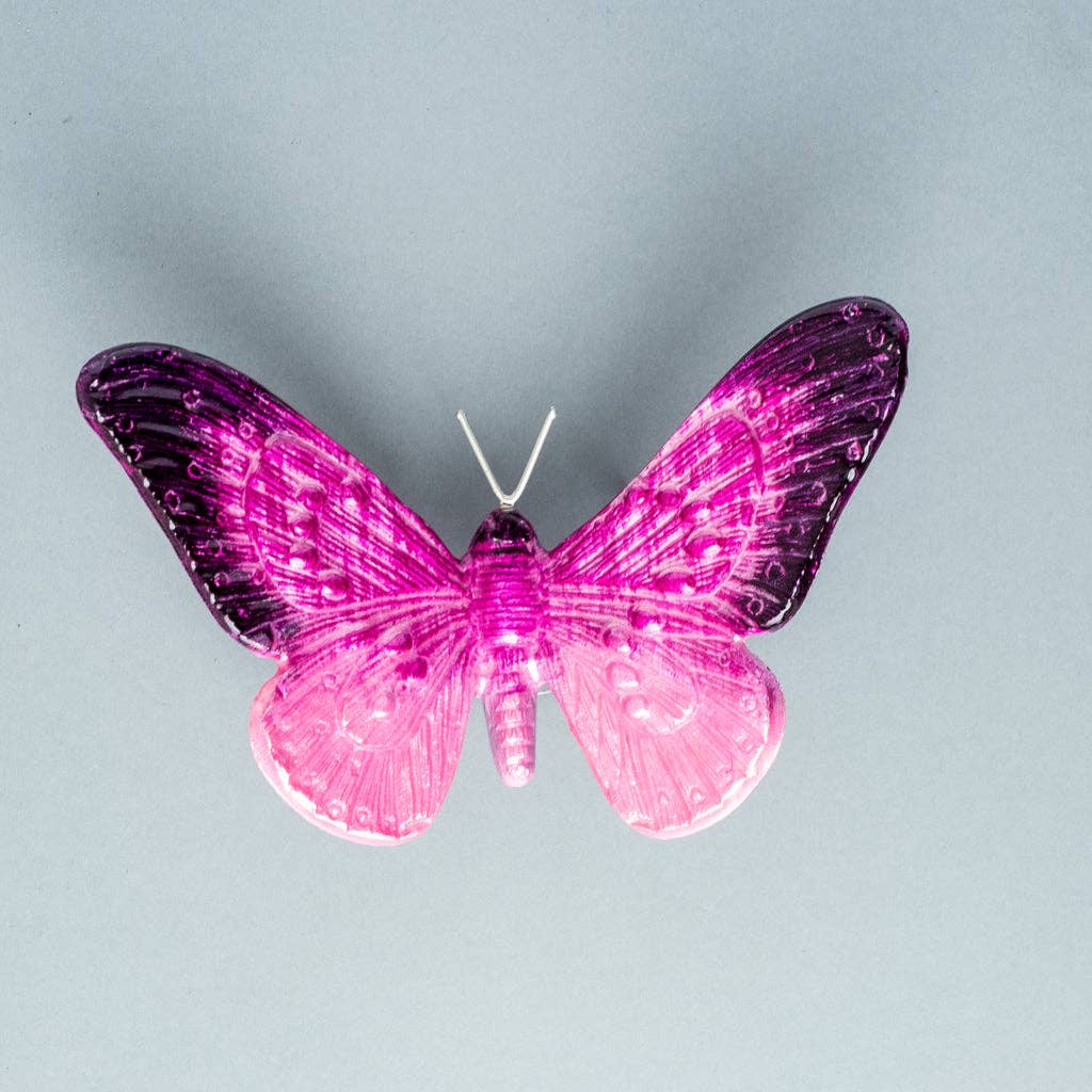 Brushed Pink Butterfly Large 19 cm