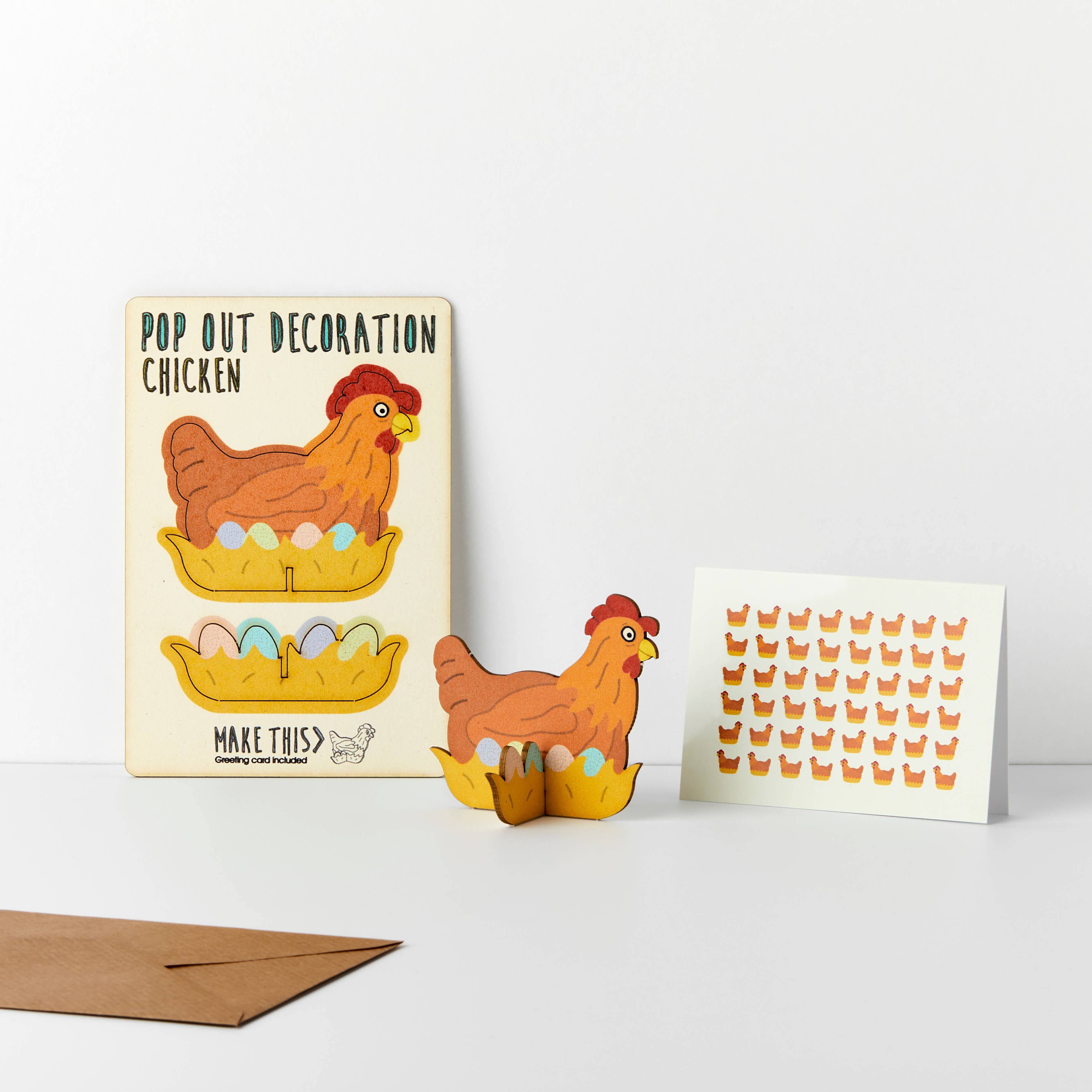 Pop Out Chicken Greeting Card