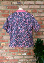 Load image into Gallery viewer, PINK BUTTERFLY CONTRAST COTTON SHIRT
