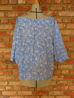 Load image into Gallery viewer, Blue Elephant Cotton Bias Top
