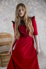 Carica l&#39;immagine nel visualizzatore di Gallery, APRIL LACE RED DRESS
