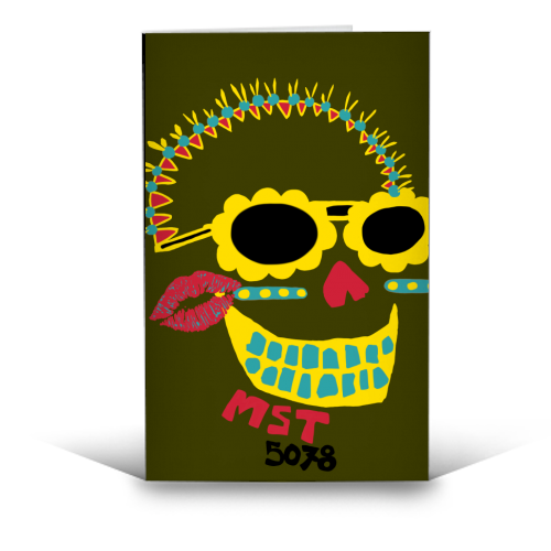 Mexican Skull A6 card