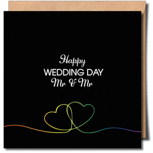 Mr and Mr Wedding Day Card