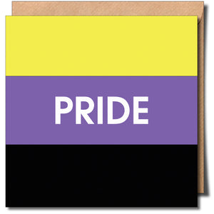 Non Binary Pride Card by Sent with Pride