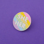 Load image into Gallery viewer, She/Her pronoun badge

