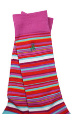 Carica l&#39;immagine nel visualizzatore di Gallery, Pink and Blue Narrow Striped socks Swole Panda
