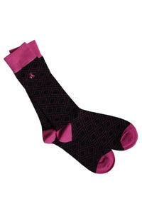 Pink Diamond Bamboo socks by Swole Panda