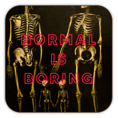 Coasters 'Normal Is Boring | Skeleton': Cork