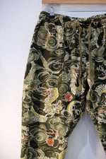Load image into Gallery viewer, ASAKUSA Dragon Green Cotton Joggers

