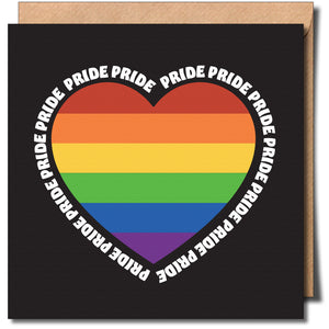 Rainbow Heart Pride card by Sent with Pride