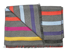 Multi fine stripe bamboo scarf